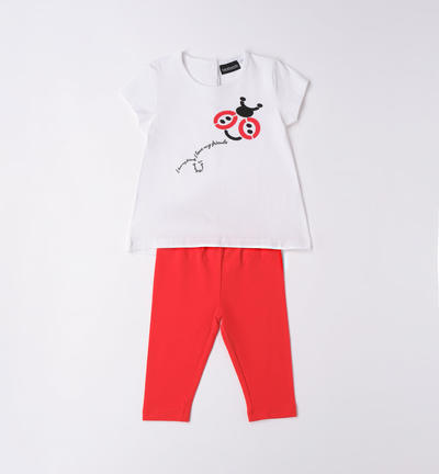 Girl's outfit in various patterns RED