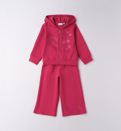 Completo bambina sportivo ROSSO