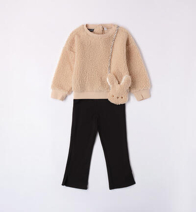 Completo due pezzi per bambina BEIGE