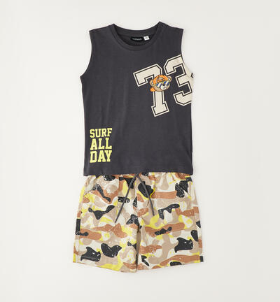 Completo con canotta bambino GRIGIO