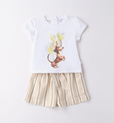 Completo da bambina Sarabanda BIANCO