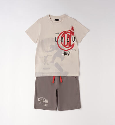 100% cotton boy's set CREAM