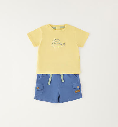 Completo due pezzi neonato GIALLO
