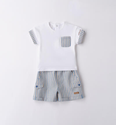 Completo due pezzi neonato BIANCO