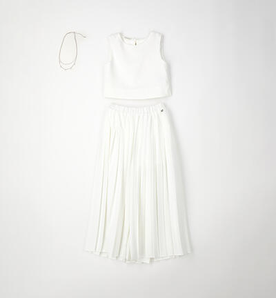 Completo elegante per ragazza PANNA