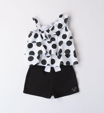 Girls' summer outfit BLACK