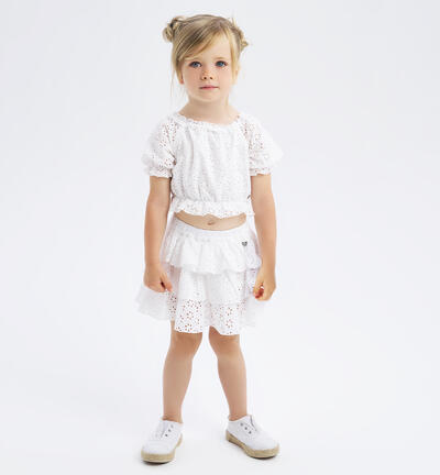 Girls' summer outfit WHITE