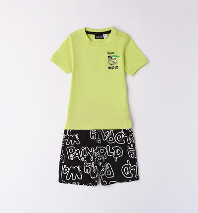 Boys' street-themed summer outfit GREEN