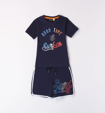 Boys' blue summer outfit BLUE