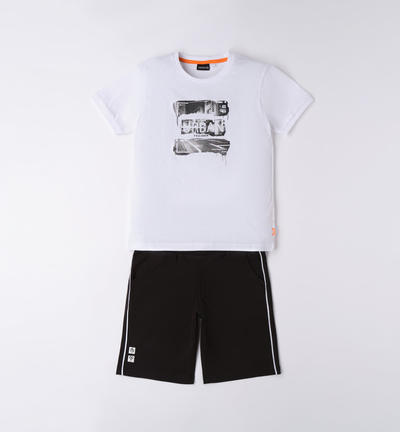 Completo estivo e sportivo per ragazzo BIANCO