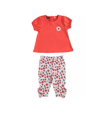 Girl's floral outfit RED