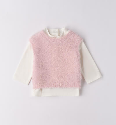 Completo gilet e maglietta ROSA