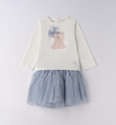 Completo natalizio bambina AZZURRO