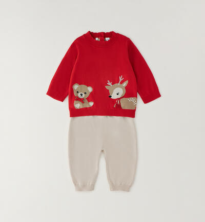 Completo neonata Natale ROSSO