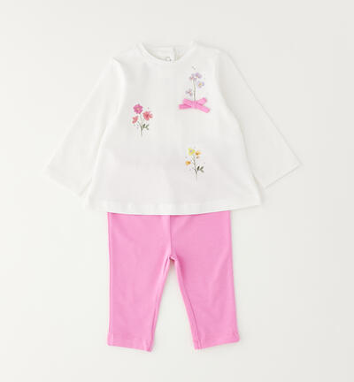 Minibanda baby girl outfit WHITE