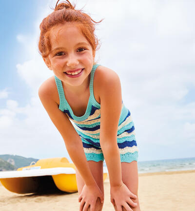 Completo ragazza 100% cotone AZZURRO