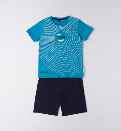 Completo ragazzo sportivo AZZURRO