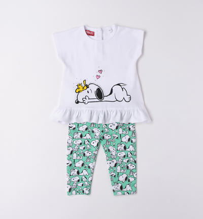 Completo Snoopy bambina VERDE