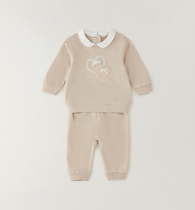 Minibanda baby girl set BEIGE