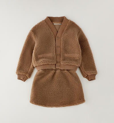 Coordinato teddy per bambina BEIGE