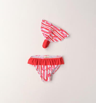 Costume e bandana bambina ROSSO