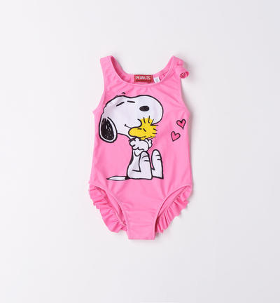 Costume mare intero Snoopy bambina ROSA