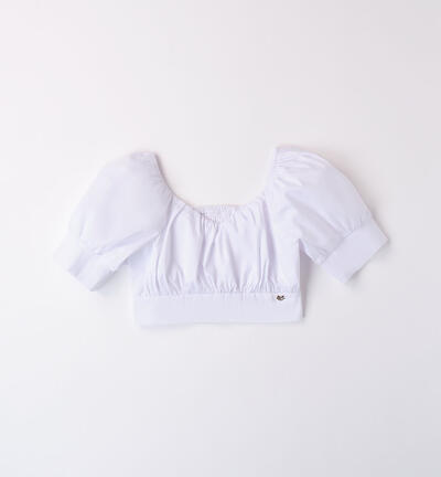Girls' cropped top WHITE