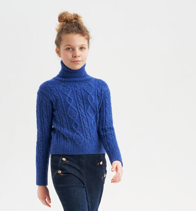 Turtleneck for girl BLUE