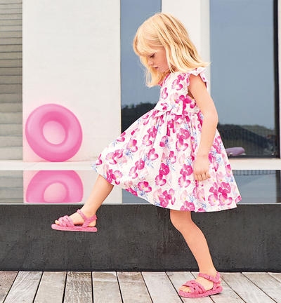 Girl's elegant floral dress PINK