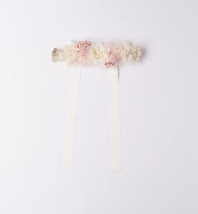 Girl's elegant belt CREAM