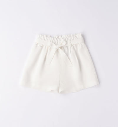 Girl's elegant shorts CREAM