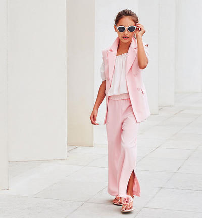 Elegante pantalone ragazza ROSA