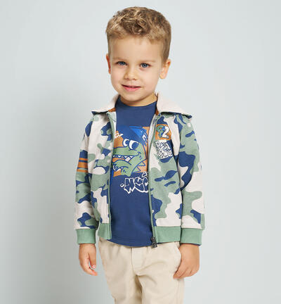 Felpa 100% cotone bambino VERDE