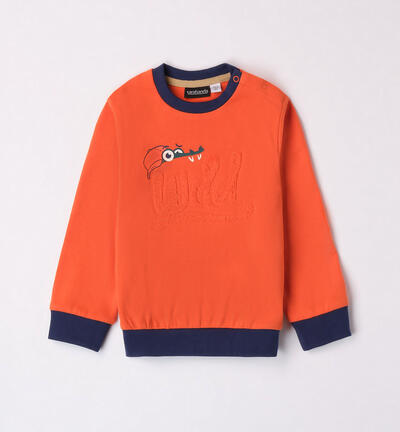 Boys' orange sweatshirt ORANGE