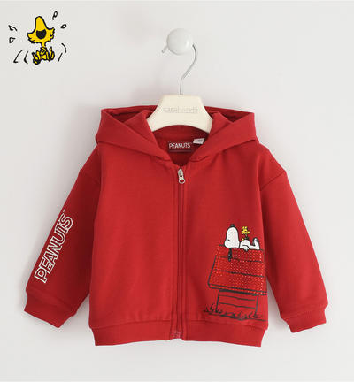 Felpa bambina con zip capsule Peanuts ROSSO