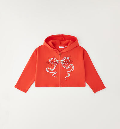 Girls' crop sweatshirt PINK