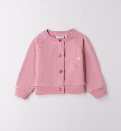Felpa bambina cuori ROSA