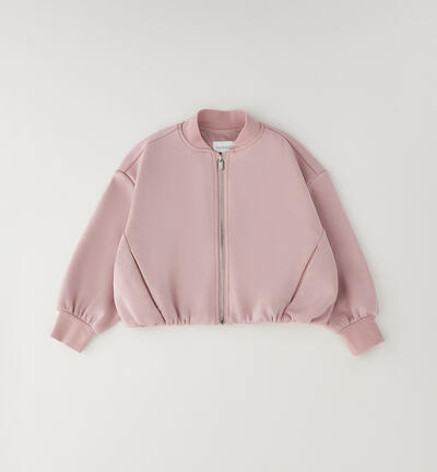 Felpa bambina modello bomber ROSA