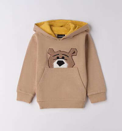 Felpa bambino con orso BEIGE
