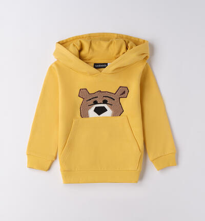 Felpa bambino con orso GIALLO