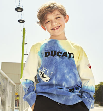Ducati boys' tie-dye sweatshirt WHITE