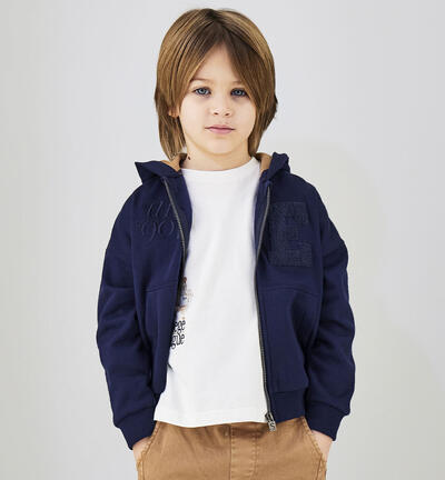 Felpa bambino full-zip BLU