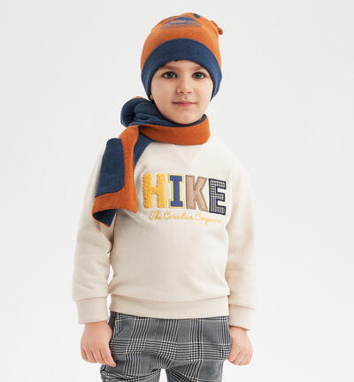 Boys' "Hike" sweatshirt BEIGE