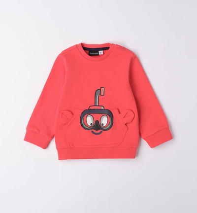 Boys' fun printed sweatshirt RED