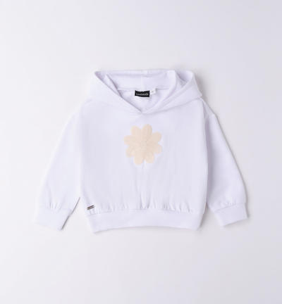 Girl's hooded sweatshirt WHITE