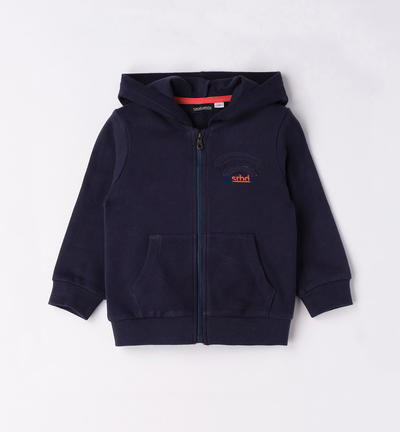 Felpa cappuccio bambino BLU