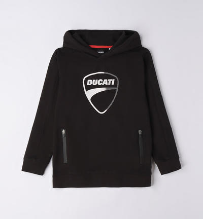Felpa cappuccio Ducati per bambino NERO
