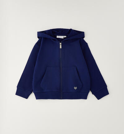 Felpa con cappuccio bambina BLU