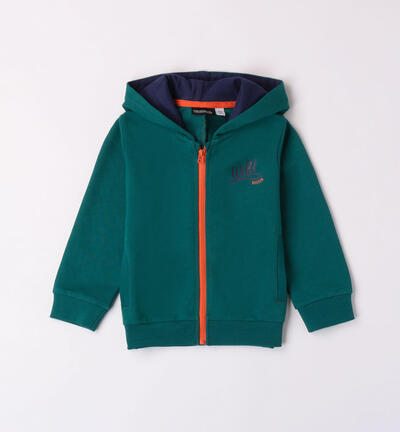 Boys' sweatshirt with spines GREEN