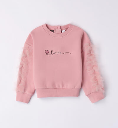 Girls' sweatshirt with tulle PINK
